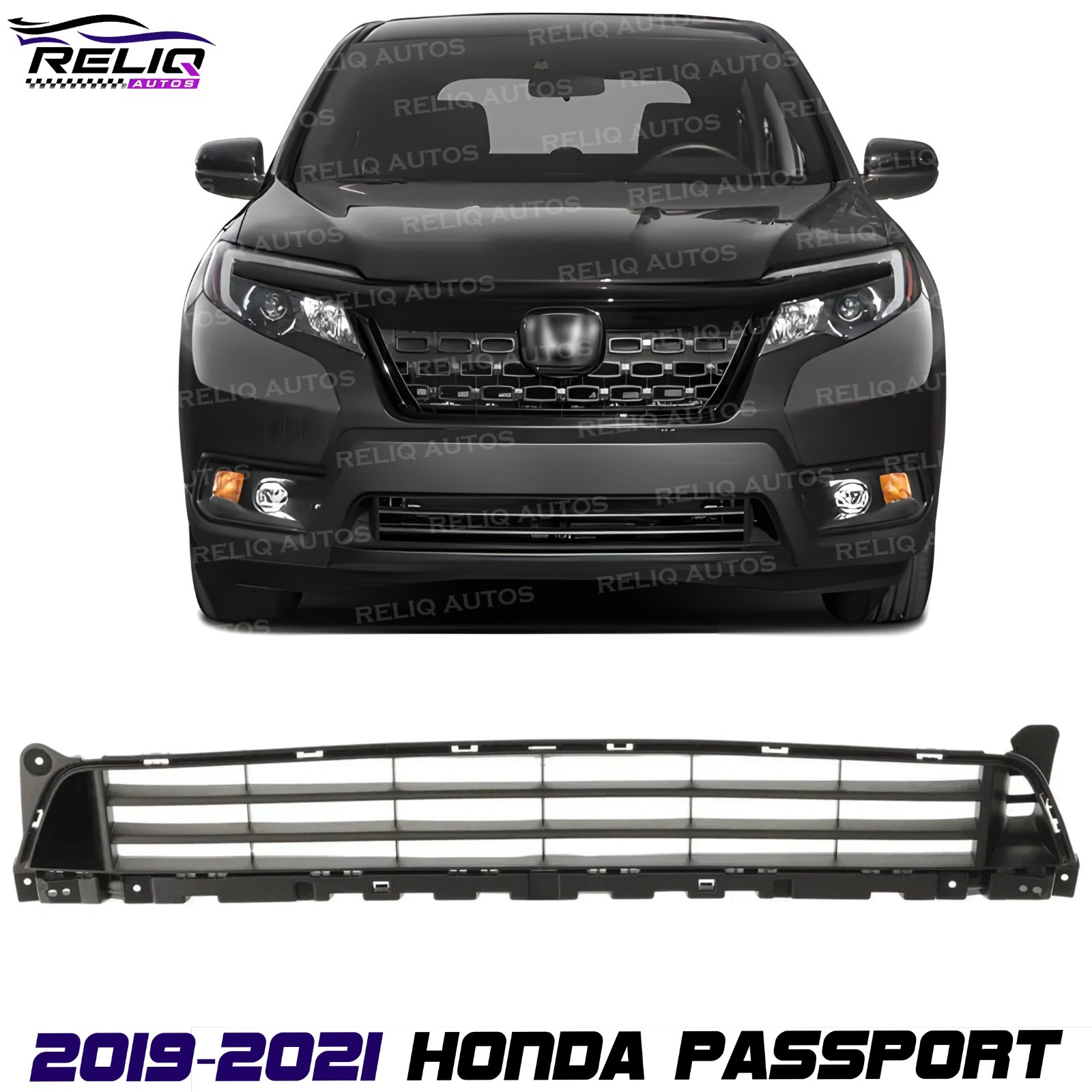 NEW Front Bumper Lower Grille Textured Black For 2019-2021 Honda Passport