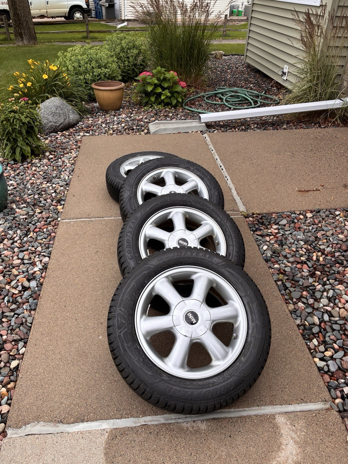 Mini Cooper Winter Tires + OEM Rims – Goodyear Ultra Grip – $450