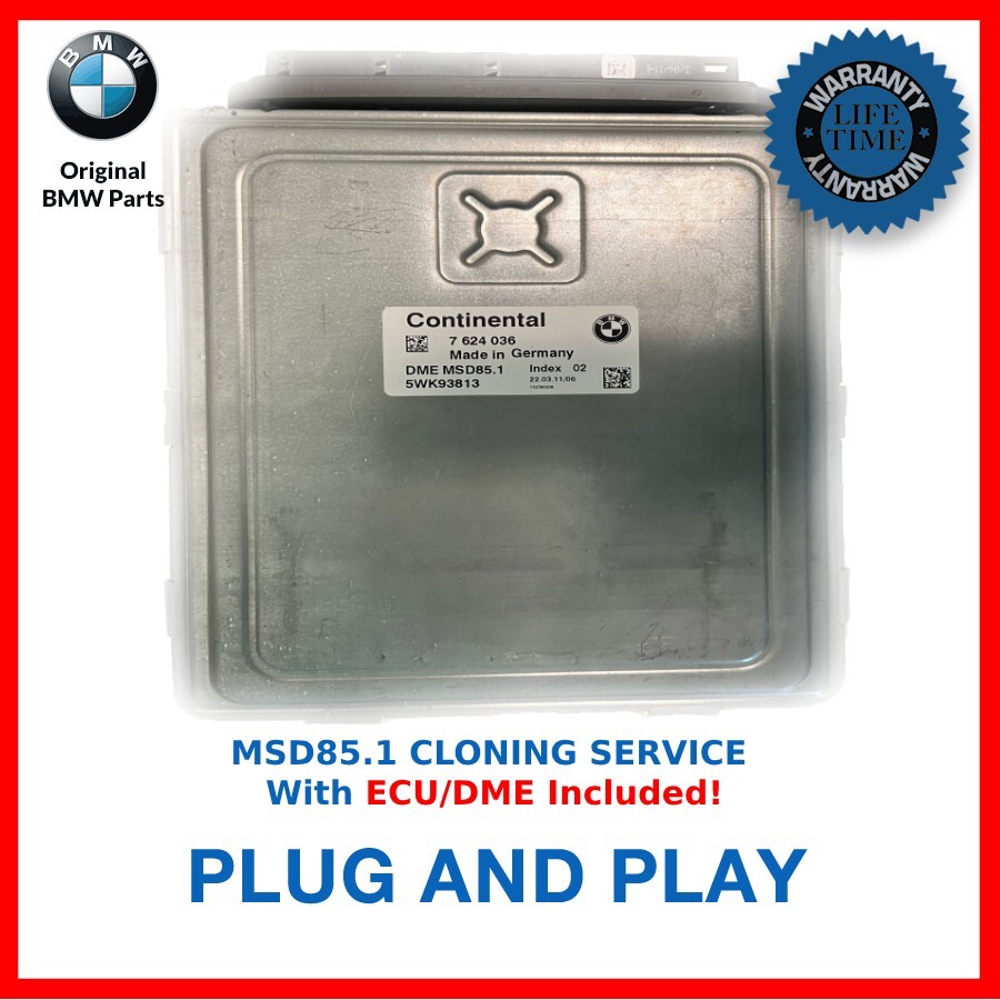 09-14 BMW MSD85.1 PART & CLONING X5 X6 E70 E71 4.4L N63 DME ECU ECM 7 624 036
