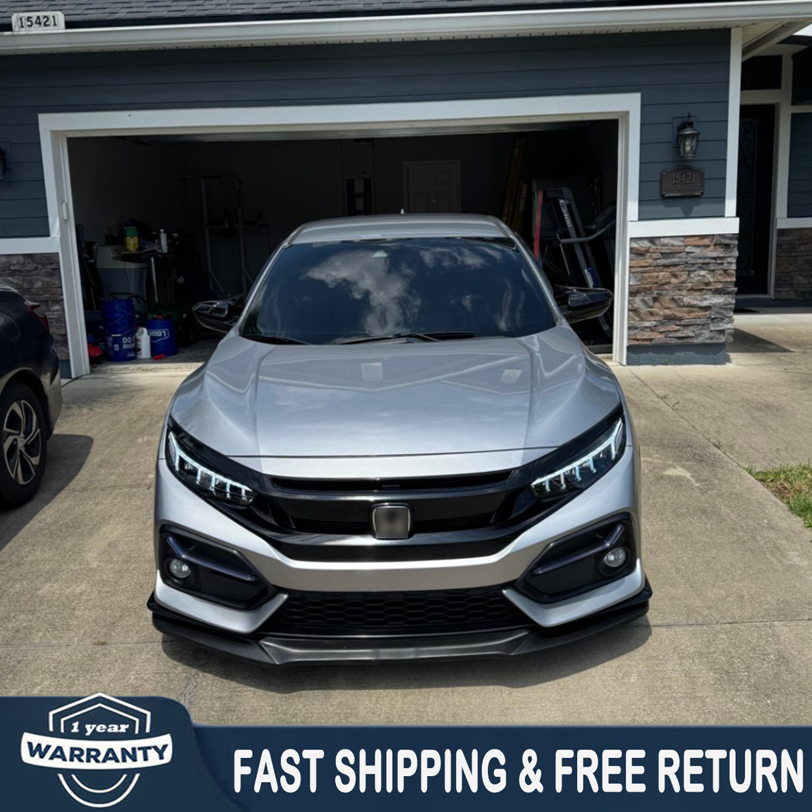 Pair LED Headlights For 2016-2021 Honda Civic EX/LX/Sport/Touring/Si/Type R