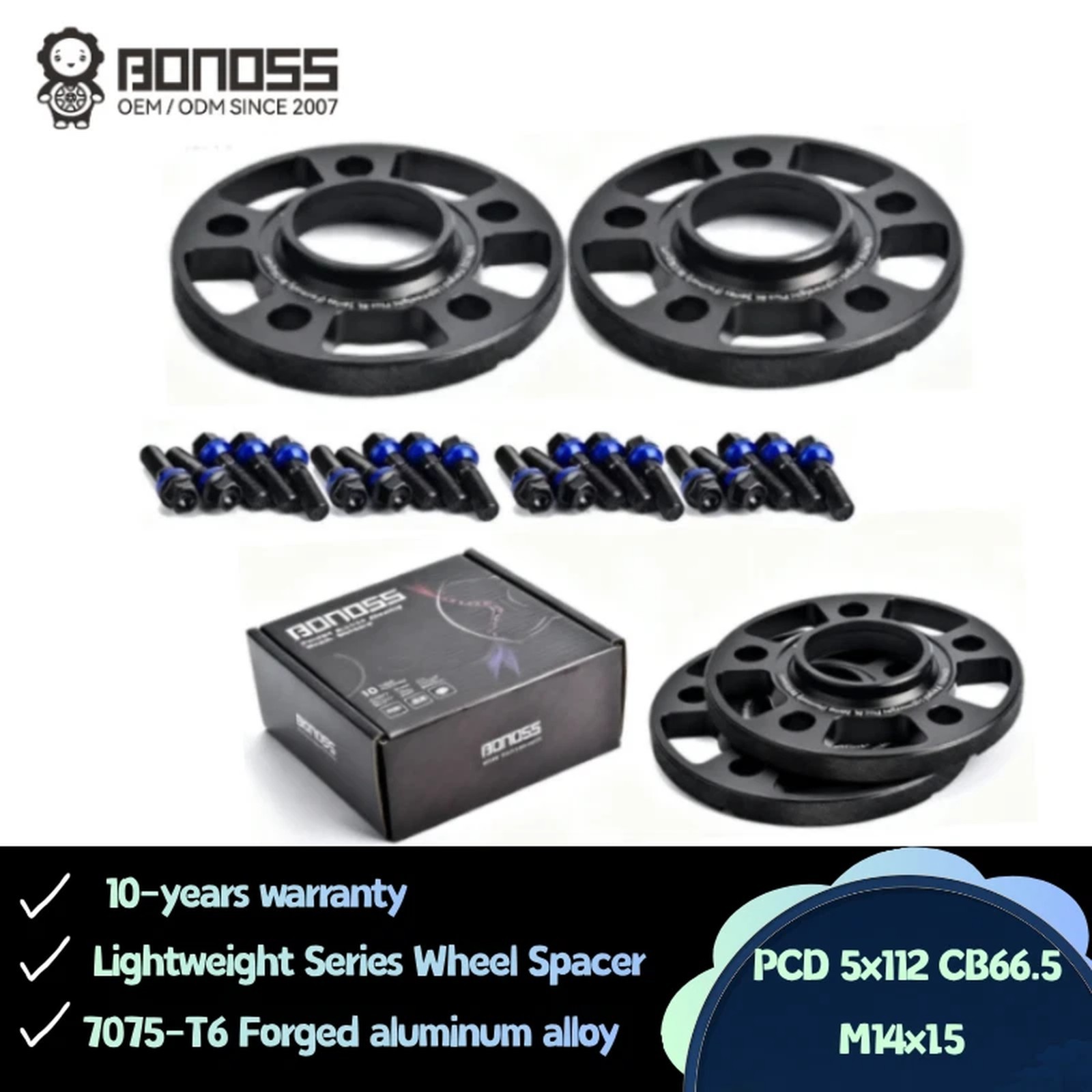 4 15mm 20mm 5x112 7075-T6 Wheel Spacers Hubcentric for Mercedes Benz E-CLASS AMG