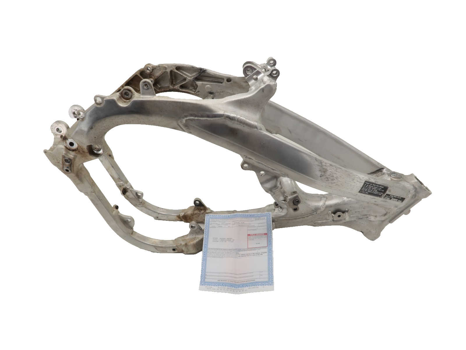 Honda CRF450X - Stock Main Frame Chassis - CLEAN and CLEAR T_ - 2009 CRF 450 OEM Honda CRF450X - Stock Main Frame Chassis - CLEAN and CLEAR T_ - 2009 CRF 450 OEM