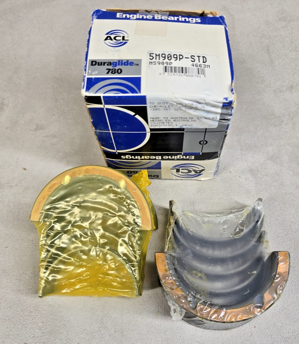 NORS 1968-98 Chevy ACL Direct Replacement Main Bearing Set 5M909P-STD