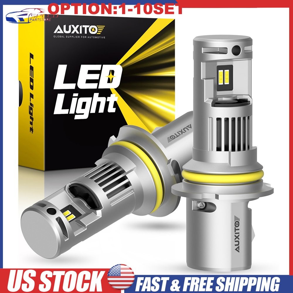 AUXITO 9004 HB1 LED Headlight Bulbs 6500K Kit High Low Beam White 100W Q16 2-20X