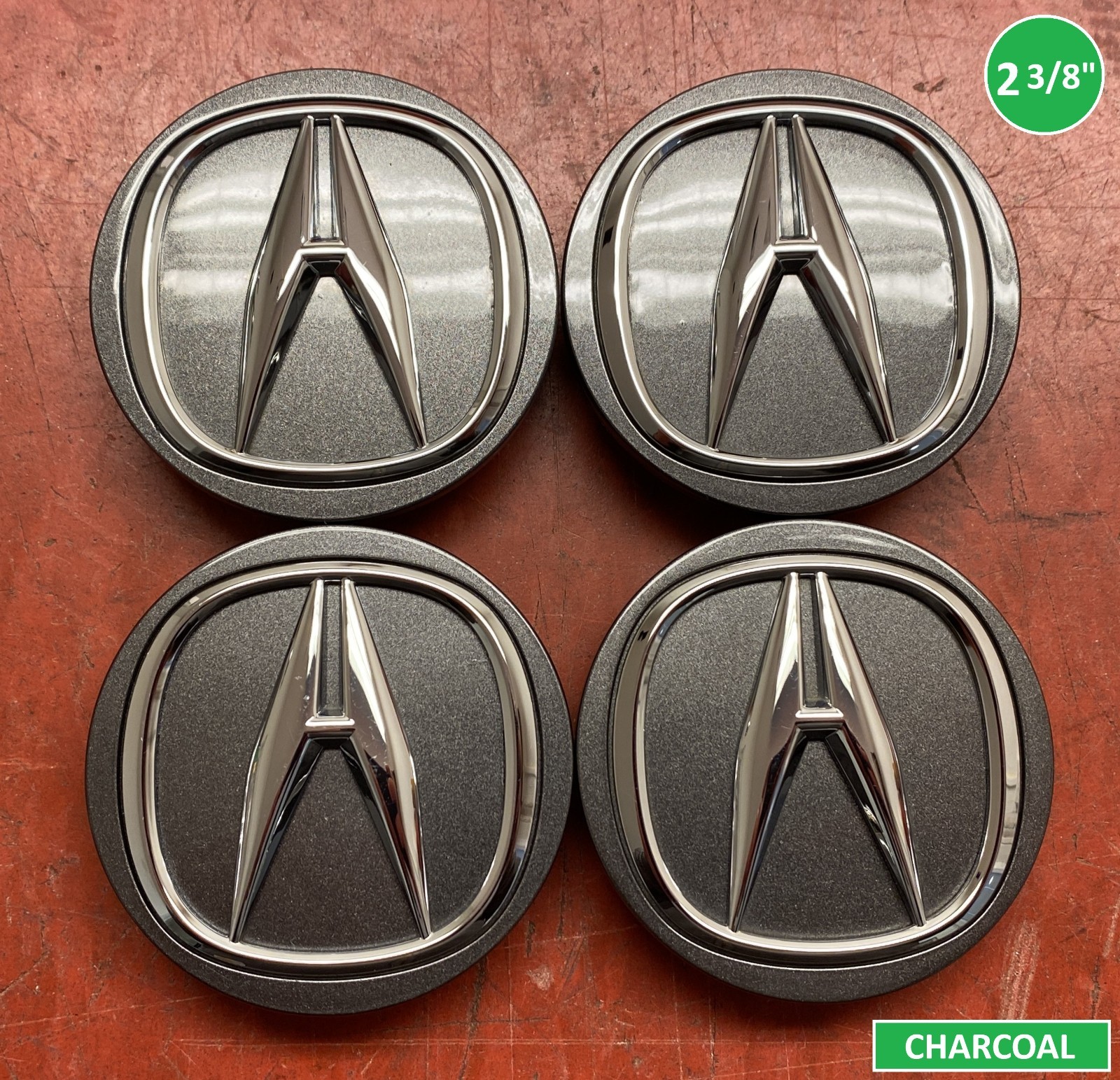 Set of (4) 23-26 CHARCOAL GRAY Acura Integra Center Caps 44732-3S5-A91 (2 3/8\