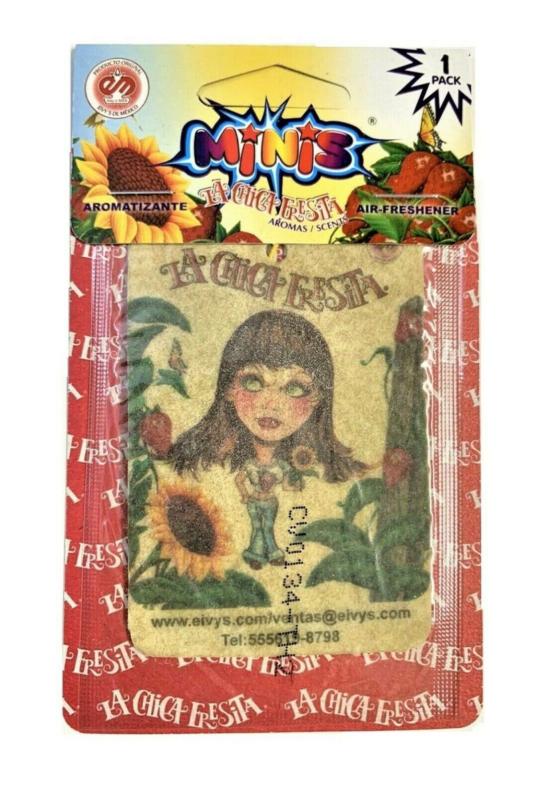Minis LA Chica Fresita Car Air Freshener 25 Pack 🇲🇽 Essence Strawberry 🍓oem Minis LA Chica Fresita Car Air Freshener 25 Pack 🇲🇽 Essence Strawberry 🍓oem