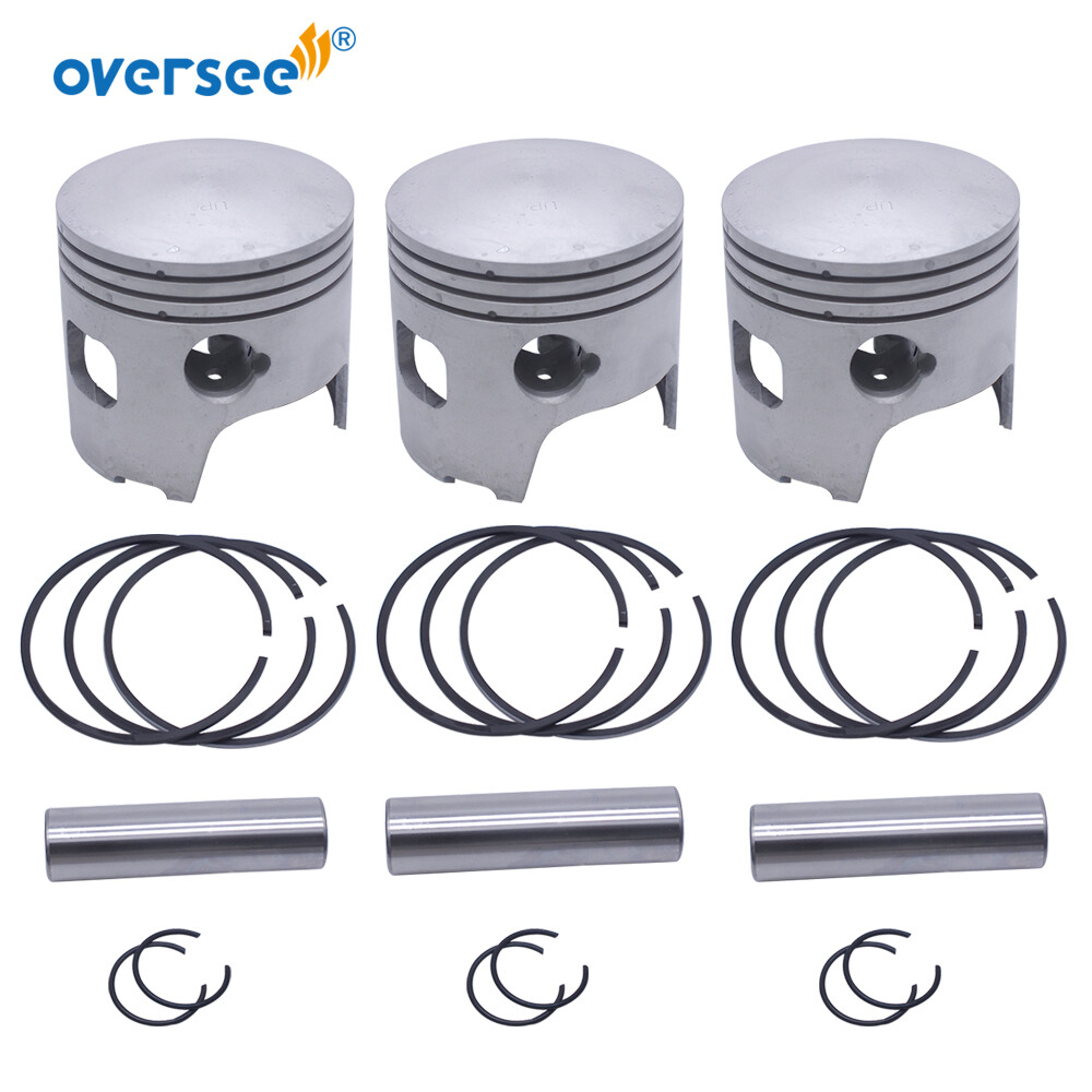 3 Sets Piston Kit STD & Rings Fits Tohatsu Nissan Outboard 70HP 90HP 3B7-00001-2 3 Sets Piston Kit STD & Rings Fits Tohatsu Nissan Outboard 70HP 90HP 3B7-00001-2