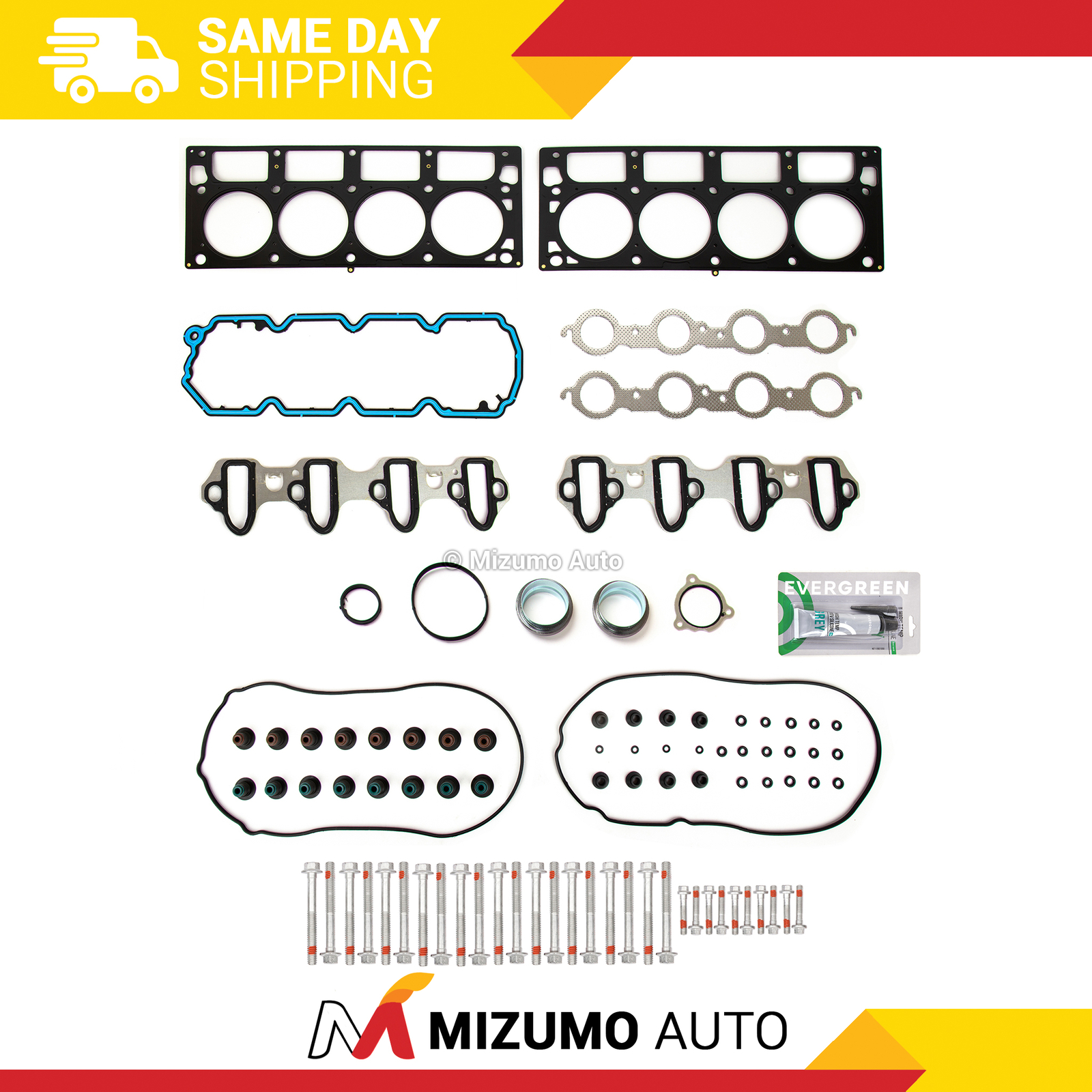 Head Gasket Set Head Bolts Fit Cadillac Escalade Chevrolet GMC Sierra 1500 6.0L
