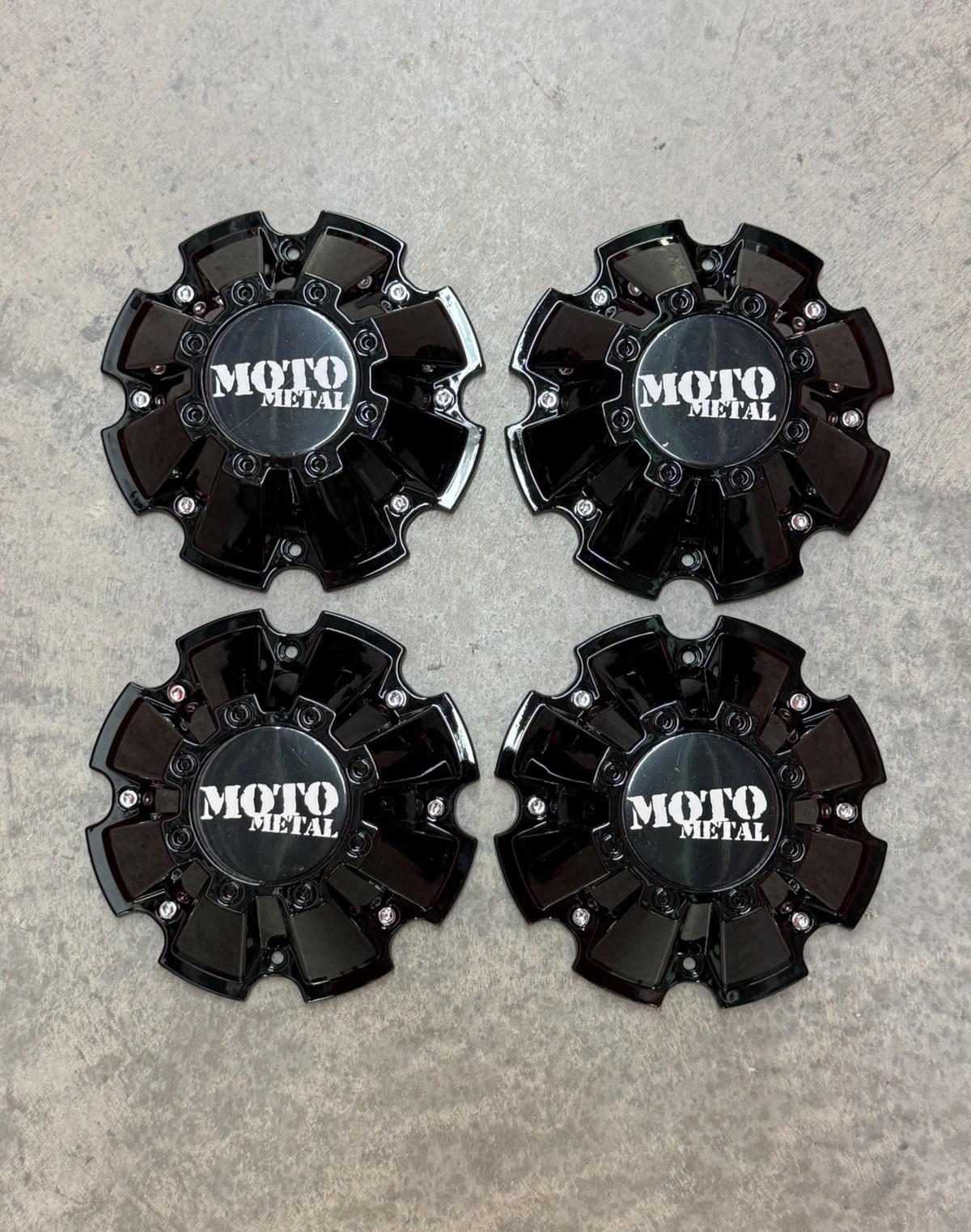 Moto Metal M793BK01 Gloss Black Wheel Center Caps M-793 Set of 4