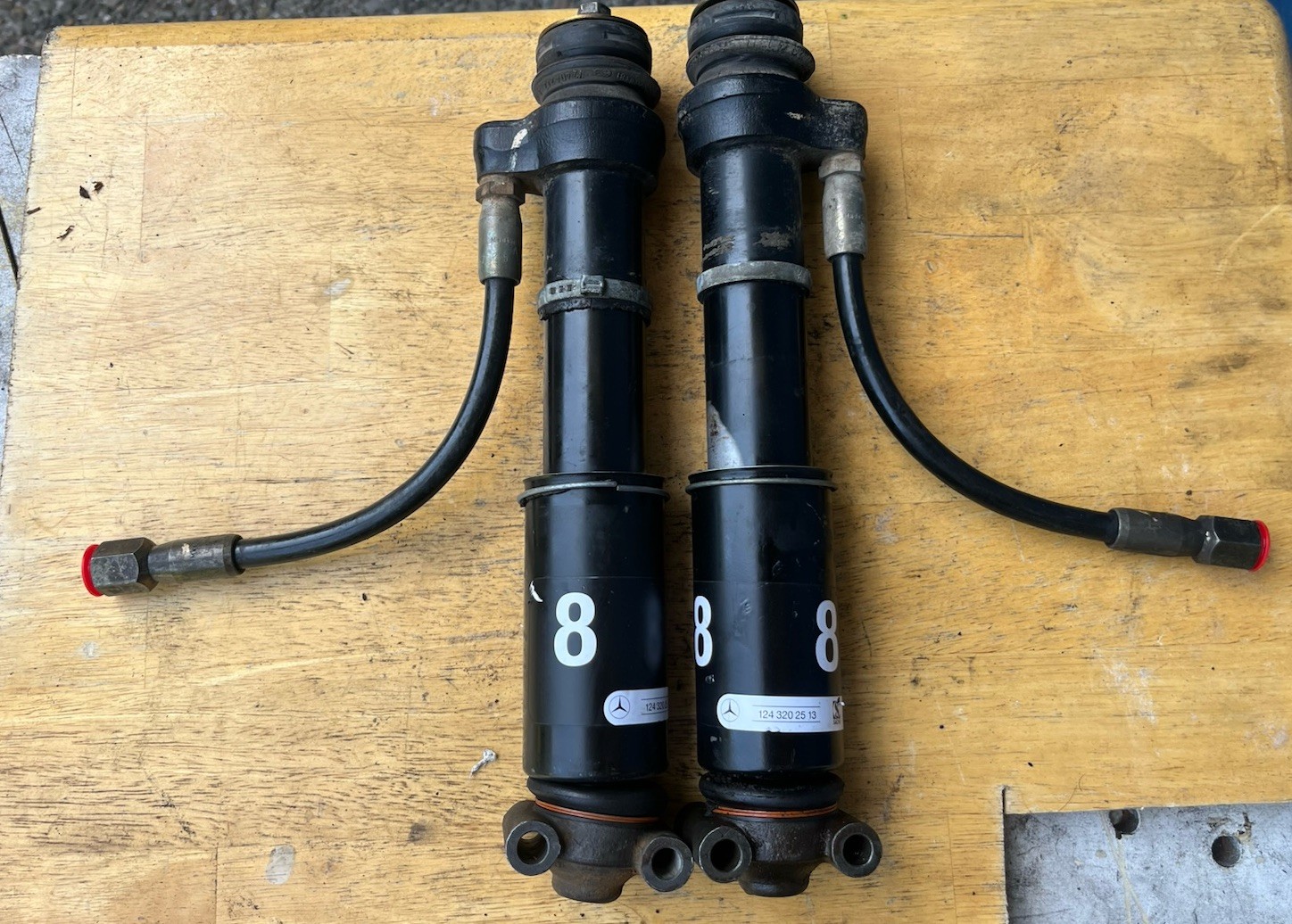 86-95 Mercedes W124 300TE E320 Wagon Hydraulic Rear Shocks 1243202513 Pair 86-95 Mercedes W124 300TE E320 Wagon Hydraulic Rear Shocks 1243202513 Pair