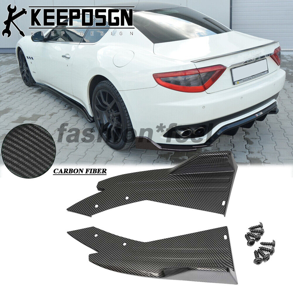 For Maserati Granturismo CARBON FIBER Rear Bumper Lip Diffuser Splitter Body Kit