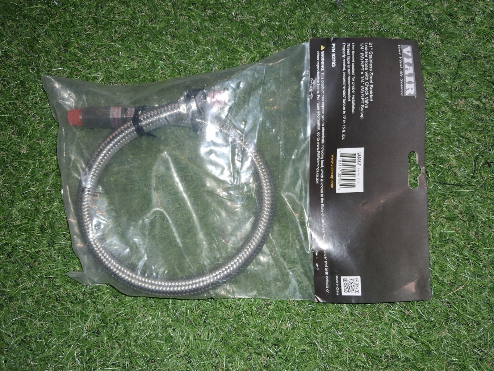 Viair Stainless Steel Braided Leader Hose 1/4 NPT to 1/4 NPT 21 Viair Stainless Steel Braided Leader Hose 1/4 NPT to 1/4 NPT 21
