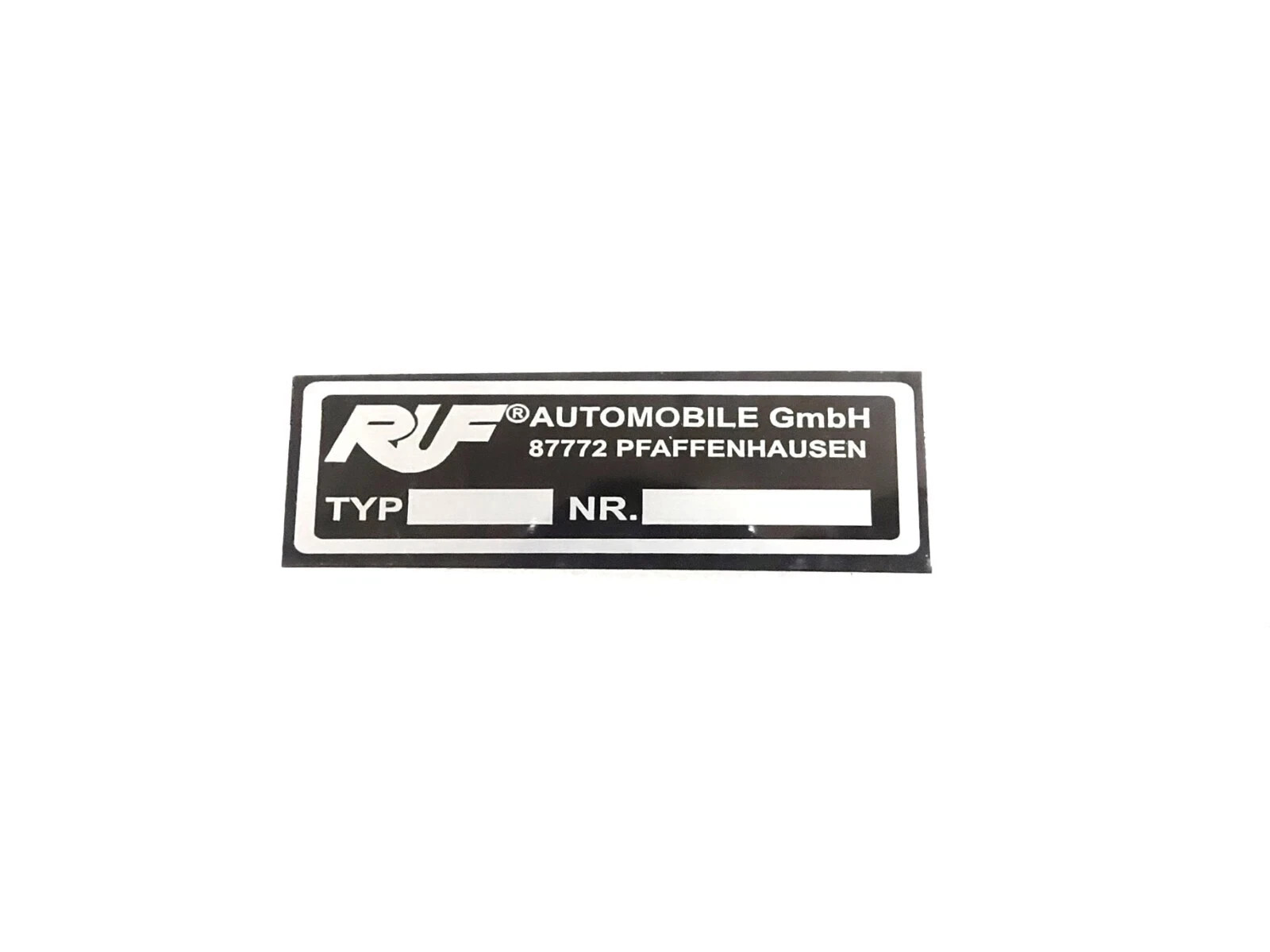 2X DATA PLATE FITS TO VINTAGE CLASSIC RUF AUTOMOBILE Gmbh #V403-8 2X DATA PLATE FITS TO VINTAGE CLASSIC RUF AUTOMOBILE Gmbh #V403-8