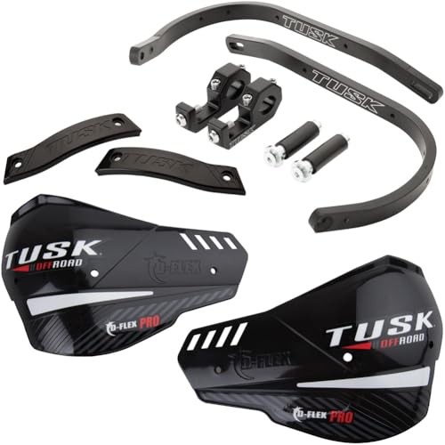 Tusk D-Flex Pro Handguards Black Bar/Black Plastics 7/8