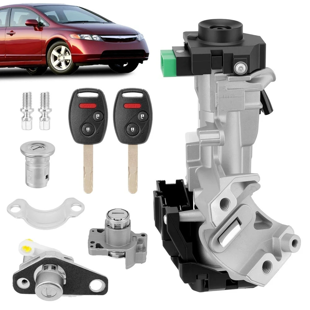 Ignition Lock Cylinder & 2 Remote Keys Set for 2006-2011 Honda Civic, Chip Inclu Ignition Lock Cylinder & 2 Remote Keys Set for 2006-2011 Honda Civic, Chip Inclu