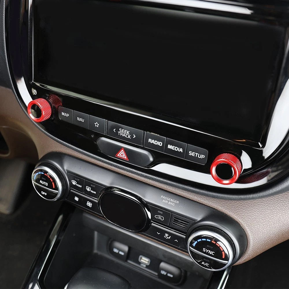 2PCS Radio Switch Volume Adjustment Knob Trim Cover Ring for Kia Soul 2020-2025 2PCS Radio Switch Volume Adjustment Knob Trim Cover Ring for Kia Soul 2020-2025