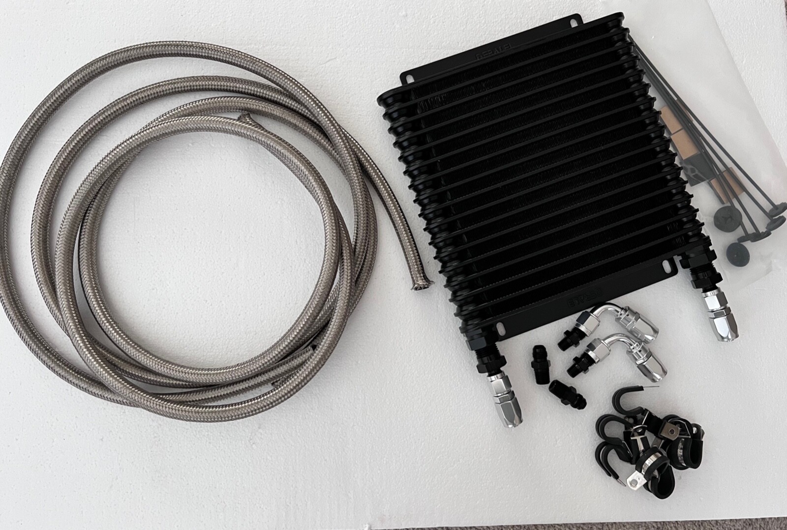 GM TH350-400  Transmission Cooler kit w/ 6AN LINE  KIT &  DERALE 13614 COOLER