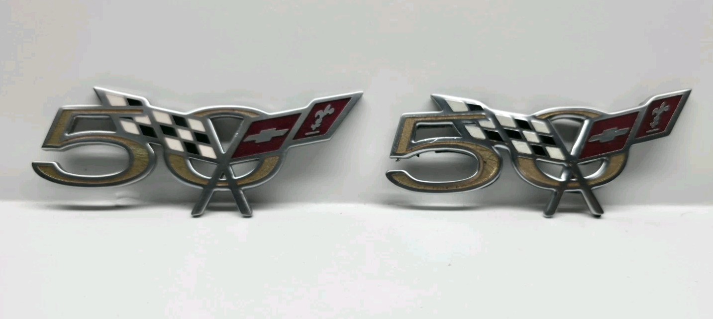 Used 2 Corvette 50th Anniversary Emblem Used 2 Corvette 50th Anniversary Emblem