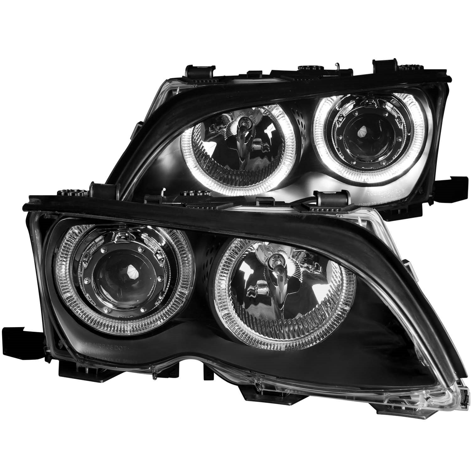 Anzo 121140 Black Housing Headlights 2002-2005 BMW 3 Series E46