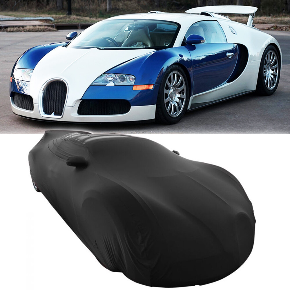 For Bugatti Veyron 16.4 06-15 Outdoor Car Cover Scratch Waterproof Custom Black