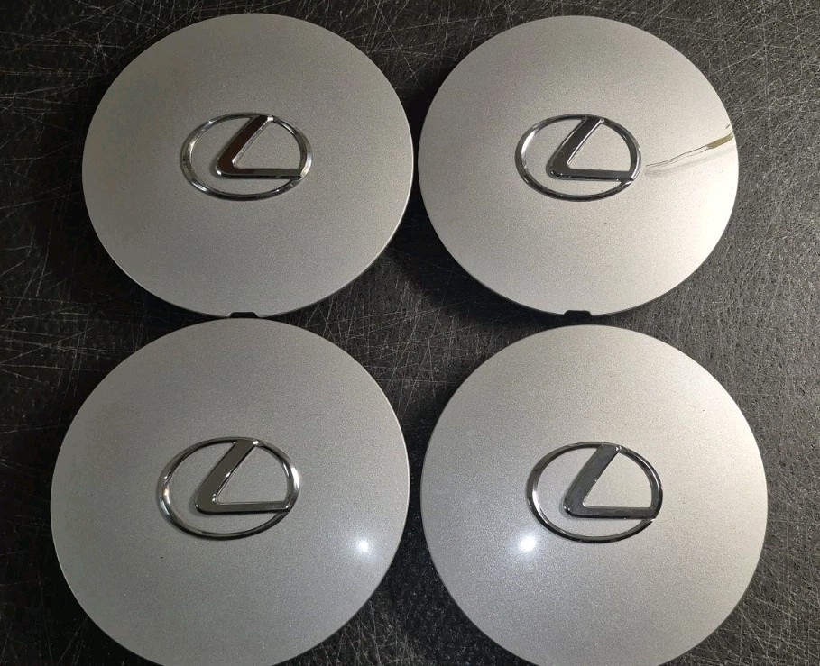 (4) Lexus LS430 LS400 Silver Center Wheel Rim Cap Genuine OEM 7 inch 8628. USED