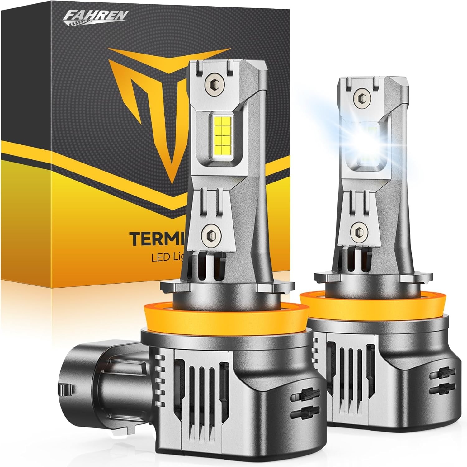 FAHREN FAHREN 2025 Brighter H11 LED Headlight Bulb 60000LM H8/H9 Low/Hi/Fog Beam
