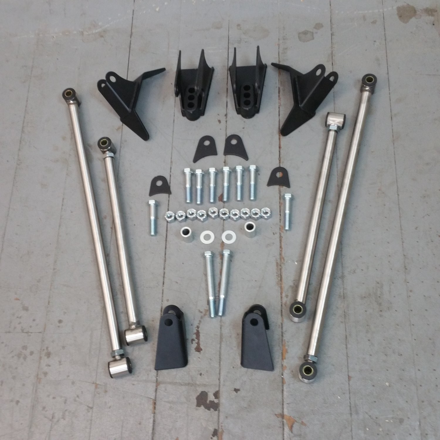 Stainless Steel Triangulated Full Size 4 Link Kit for 1955 - 1964 GM Full SIze