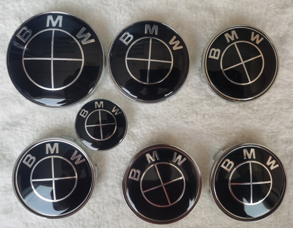 Original (7X) NEW BMW Heritage Emblem Kit 82mm 74mm 68mm And 45mm 