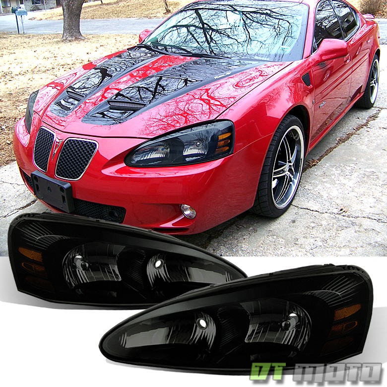 Black Smoked 04-08 Pontiac Grand Prix Headlights Lights Left+Right 2004-2008 Black Smoked 04-08 Pontiac Grand Prix Headlights Lights Left+Right 2004-2008
