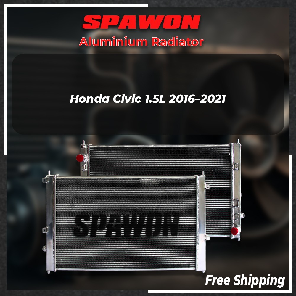 SPAWON 3ROW Cooling Aluminum Radiator For Honda Civic 1.5L 2016-2021 13582
