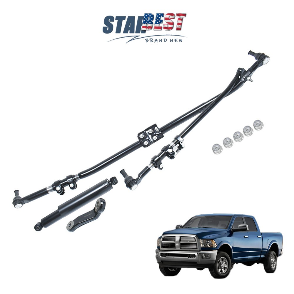 Front Tie Rod End Drag Link Steering Linkage Kit For Dodge Ram 2500 3500 2003-13
