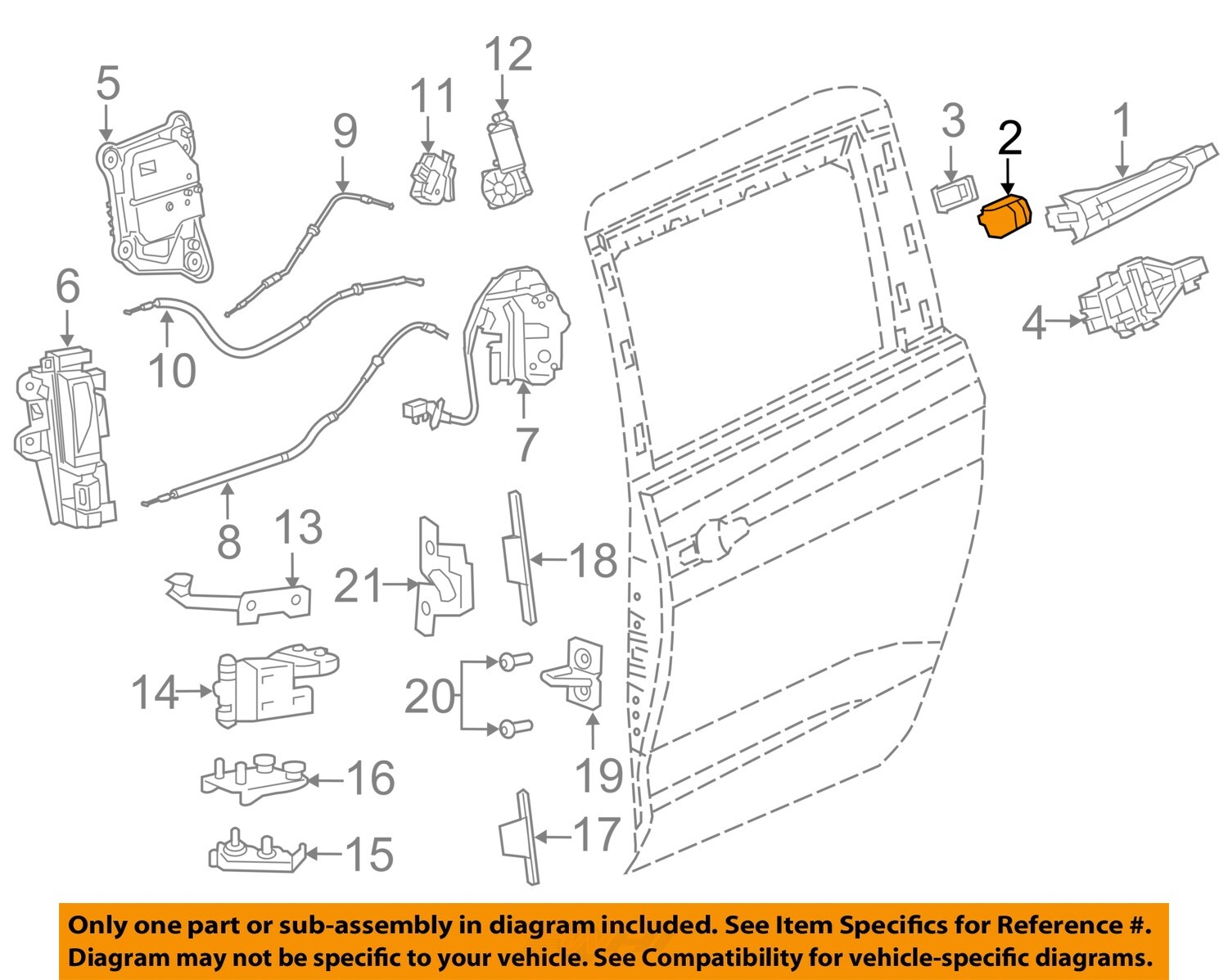CHRYSLER OEM 17-25 Pacifica Side Loading Door Lock Hardware-Cap 5RR32GW7AE