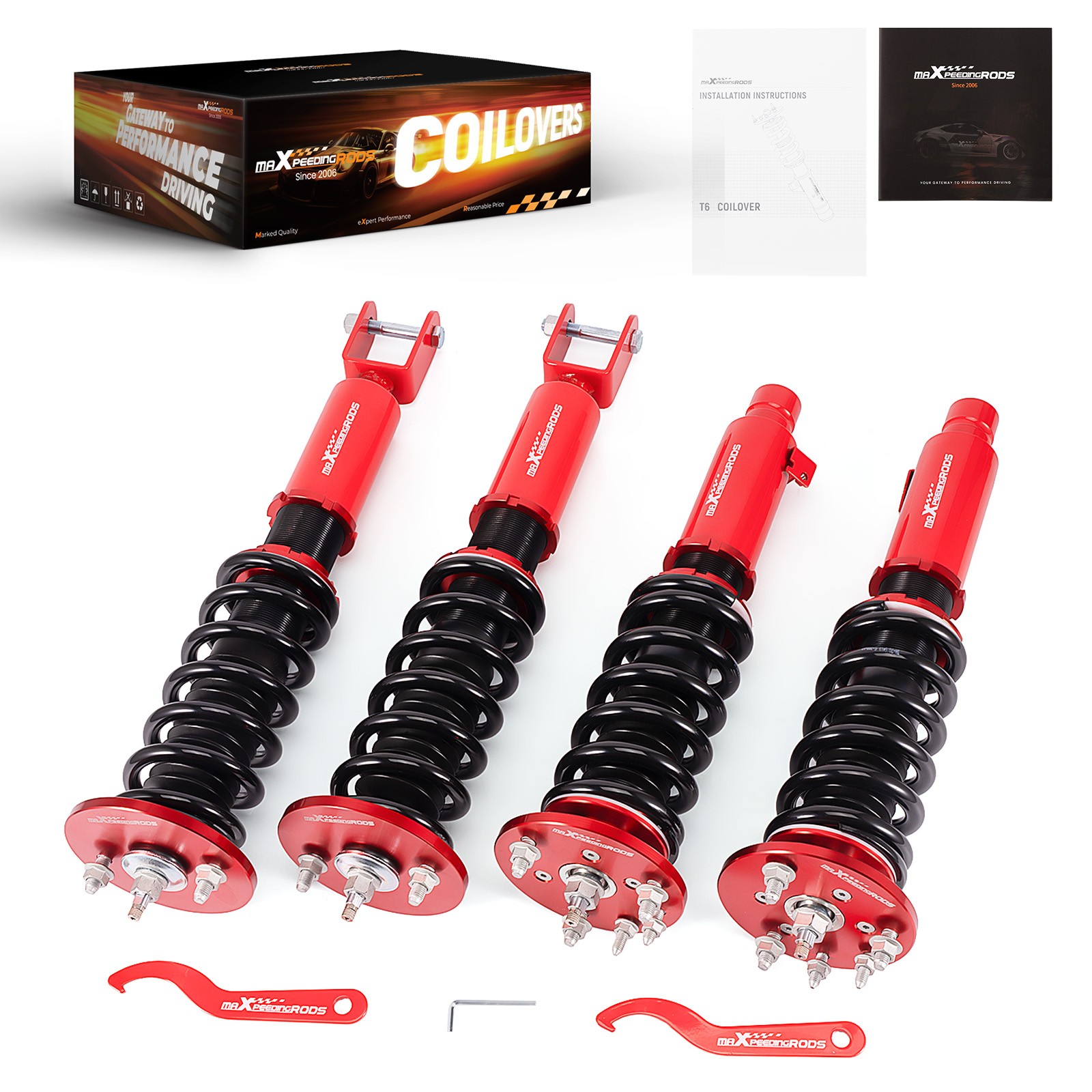 Maxpeedingrods Coilover Lowering Kit Adjustable Damper For ACURA TL 09-14