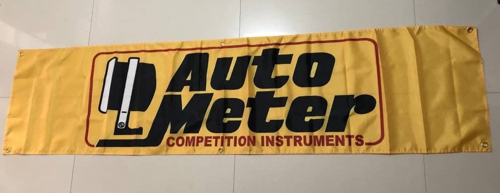 Auto Meter Competition Inst Banner Flag 2x8ft Garage Wall Art & Outdoor workshop