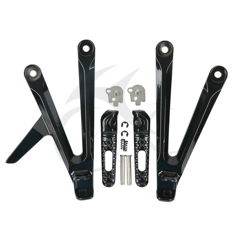 Rear Passenger Footrests Footpegs Pegs Brackets Fit For Honda CBR600RR 2005-2006