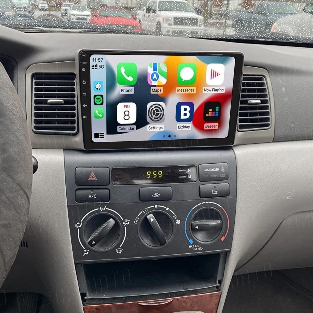 Wireless Apple Carplay AndroidAuto Car Stereo For Toyota Corolla 2003-2008 Radio