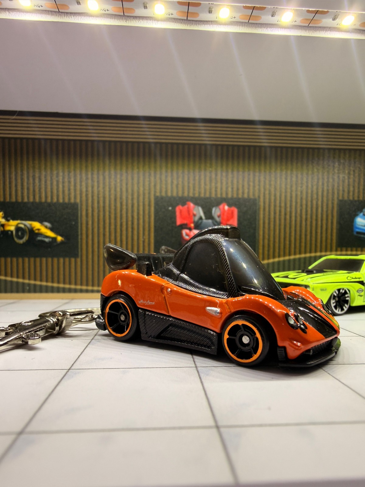 Pagani Zonda Cinque Hotwheels Matchbox Tooned car Key Chain Pagani Zonda Cinque Hotwheels Matchbox Tooned car Key Chain