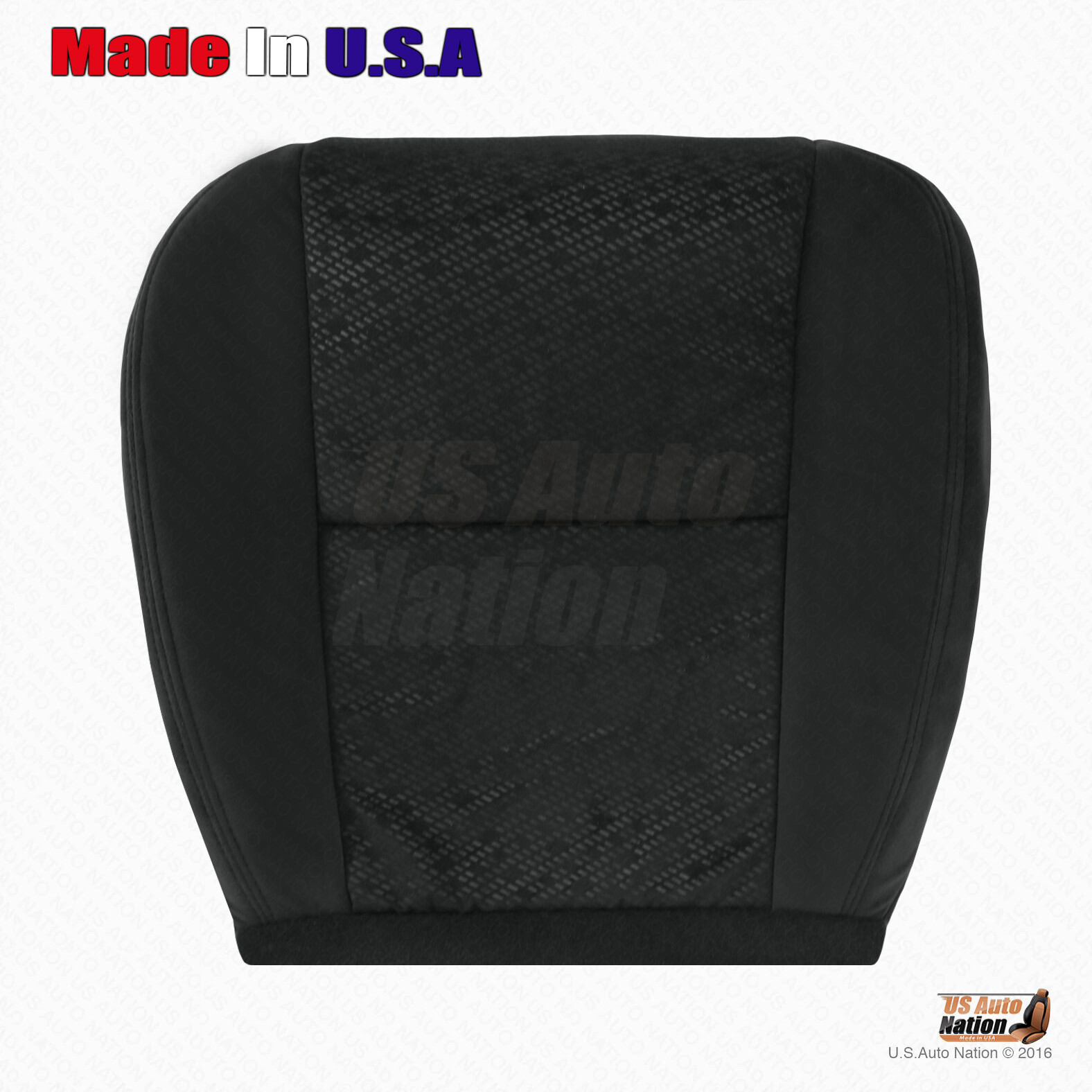 2007 - 2009 Chevy Silverado Driver Bottom Replacement Cloth Seat Cover Black 19D
