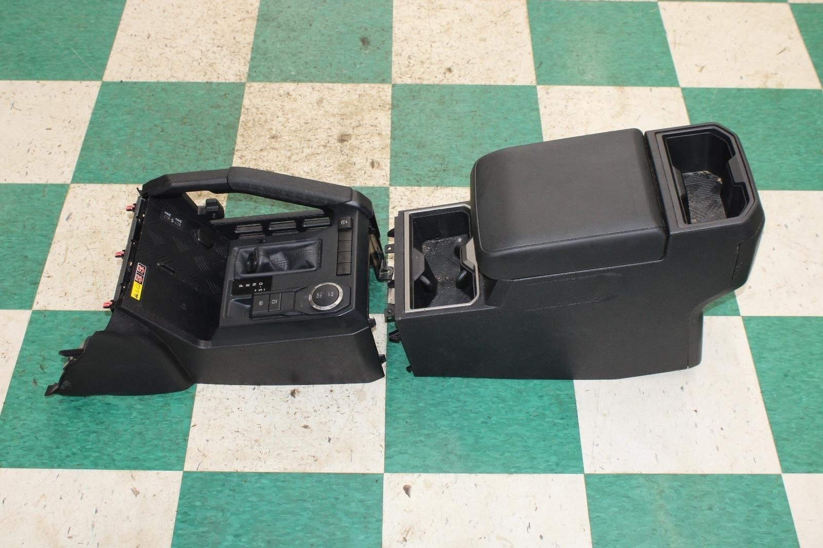 24-25 Tacoma Black Center Console Storage Box Bin Wireless Charge Armrest Lid OE