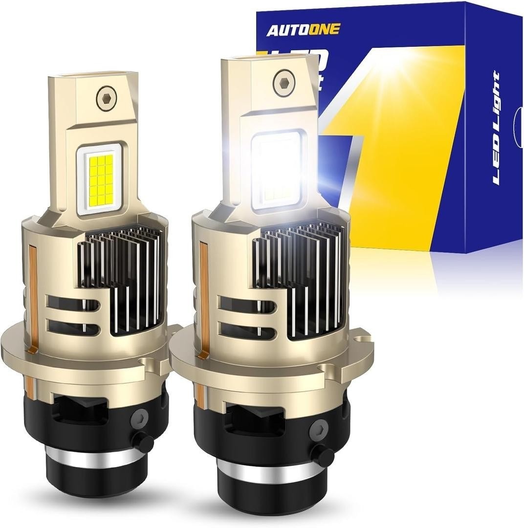 AUTOONE 2026 Upgraded D2S D2R HID LED Headlight Bulbs 1200% Bright 60000LM 2-Pac AUTOONE 2026 Upgraded D2S D2R HID LED Headlight Bulbs 1200% Bright 60000LM 2-Pac
