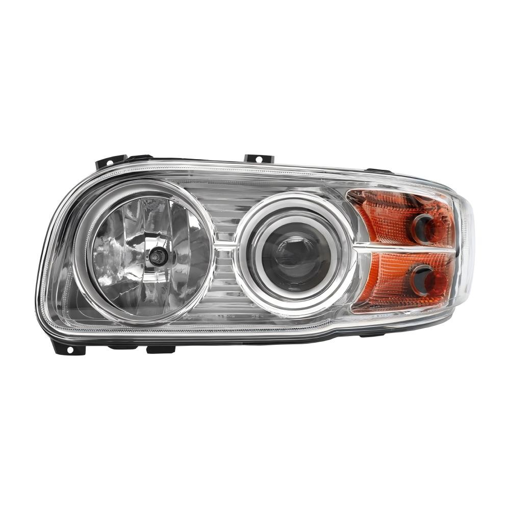 2Pcs Chrome Headlights For 2008-2018 Peterbilt 388 389 Headlamps W/ Bulbs 2Pcs Chrome Headlights For 2008-2018 Peterbilt 388 389 Headlamps W/ Bulbs