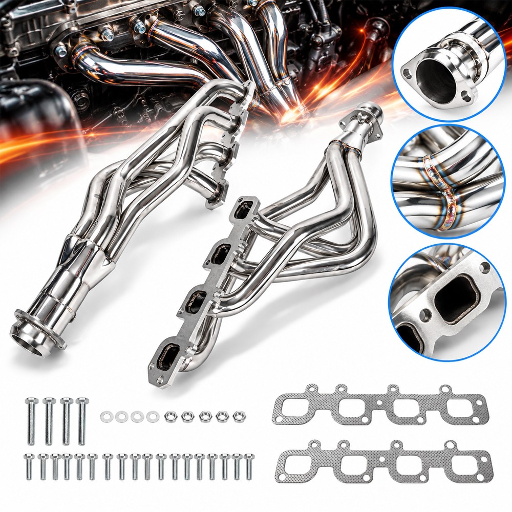 For 2008-2018 Dodge Ram 1500 Hemi 5.7L V8 Long Tube Exhaust Header Manifold