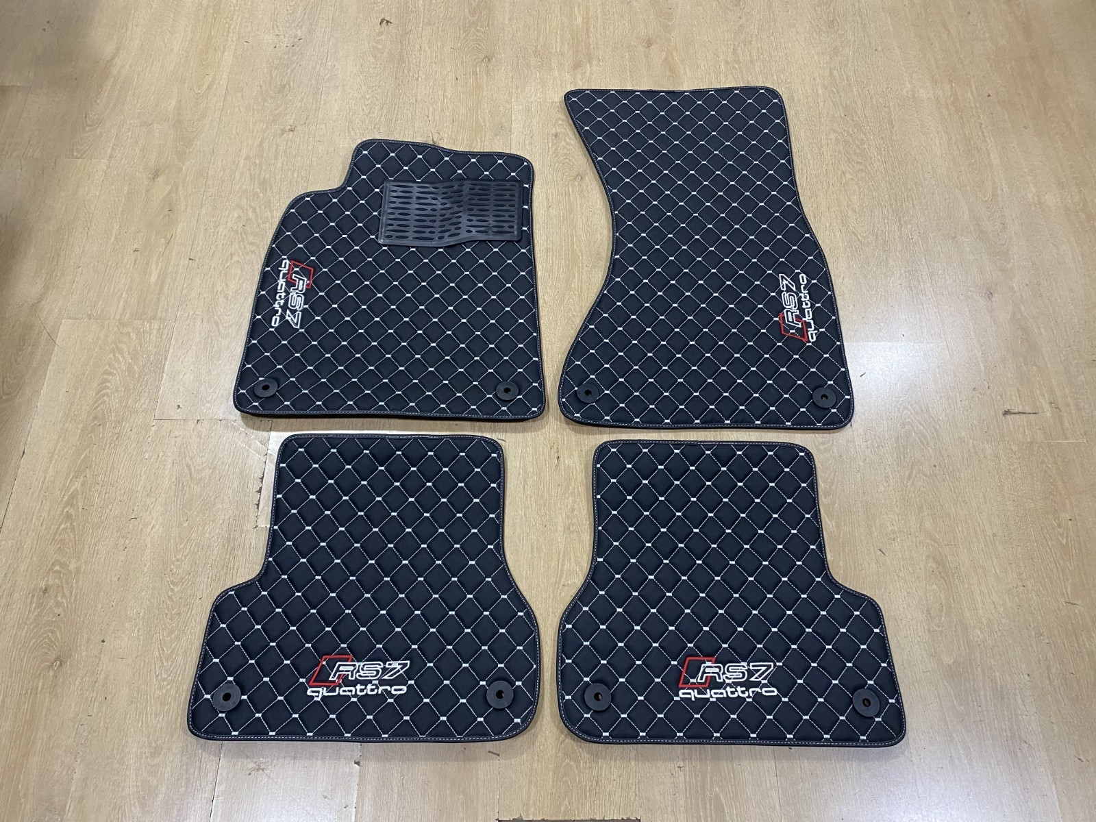 Luxury Leather Car Mats for Audi RS7 C7 2011 - 2018 , Set of 4 , Made to Order
