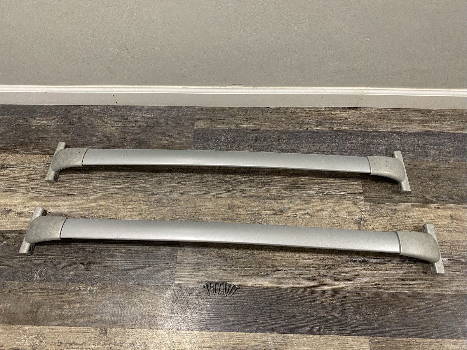 13-20 Nissan Pathfinder Roof Luggage Rack Cross Bars Set Silver OEM
