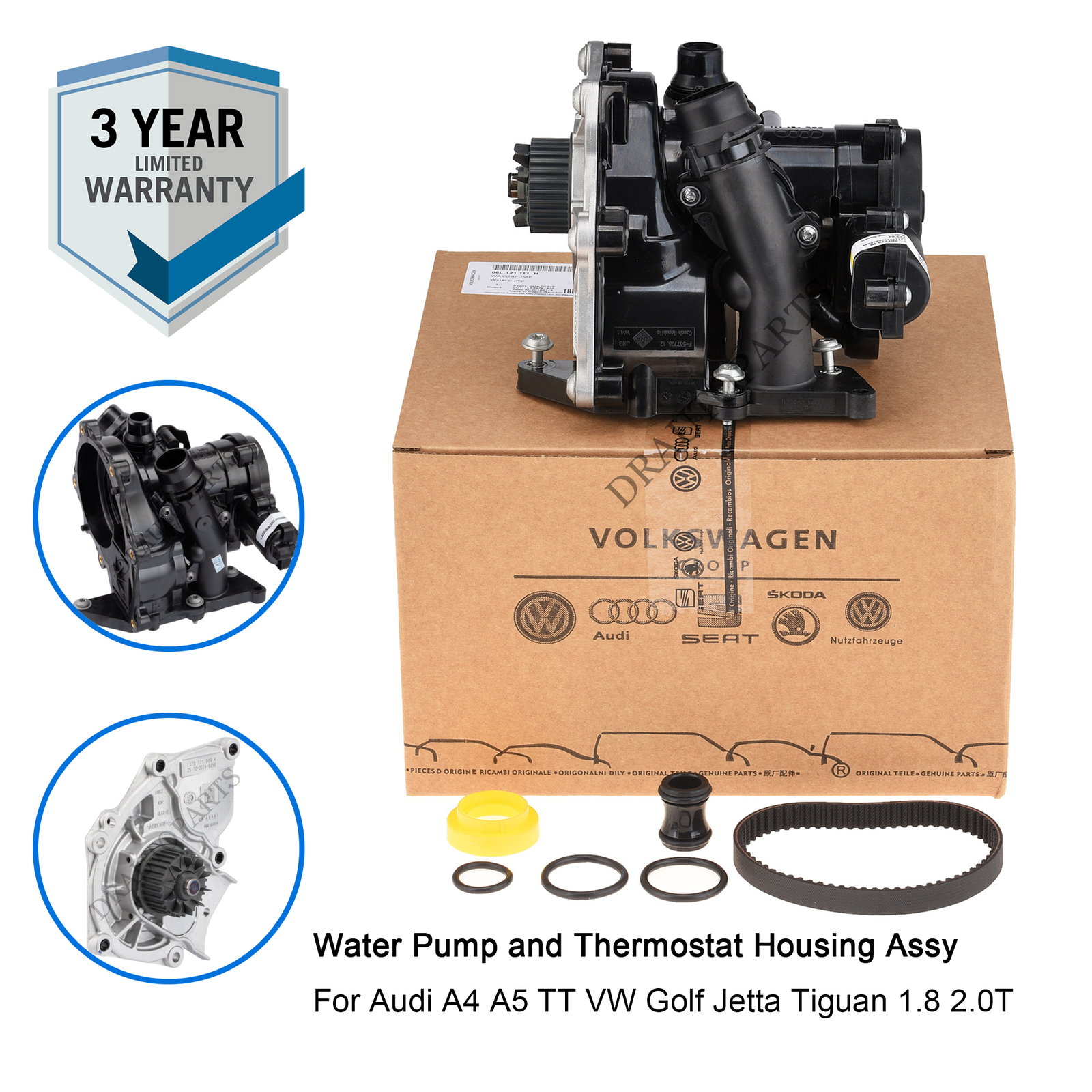Original Water Pump Housing Assy 06L121111 For Audi A4 A5 A6 A7 Q5 VW Golf Jetta