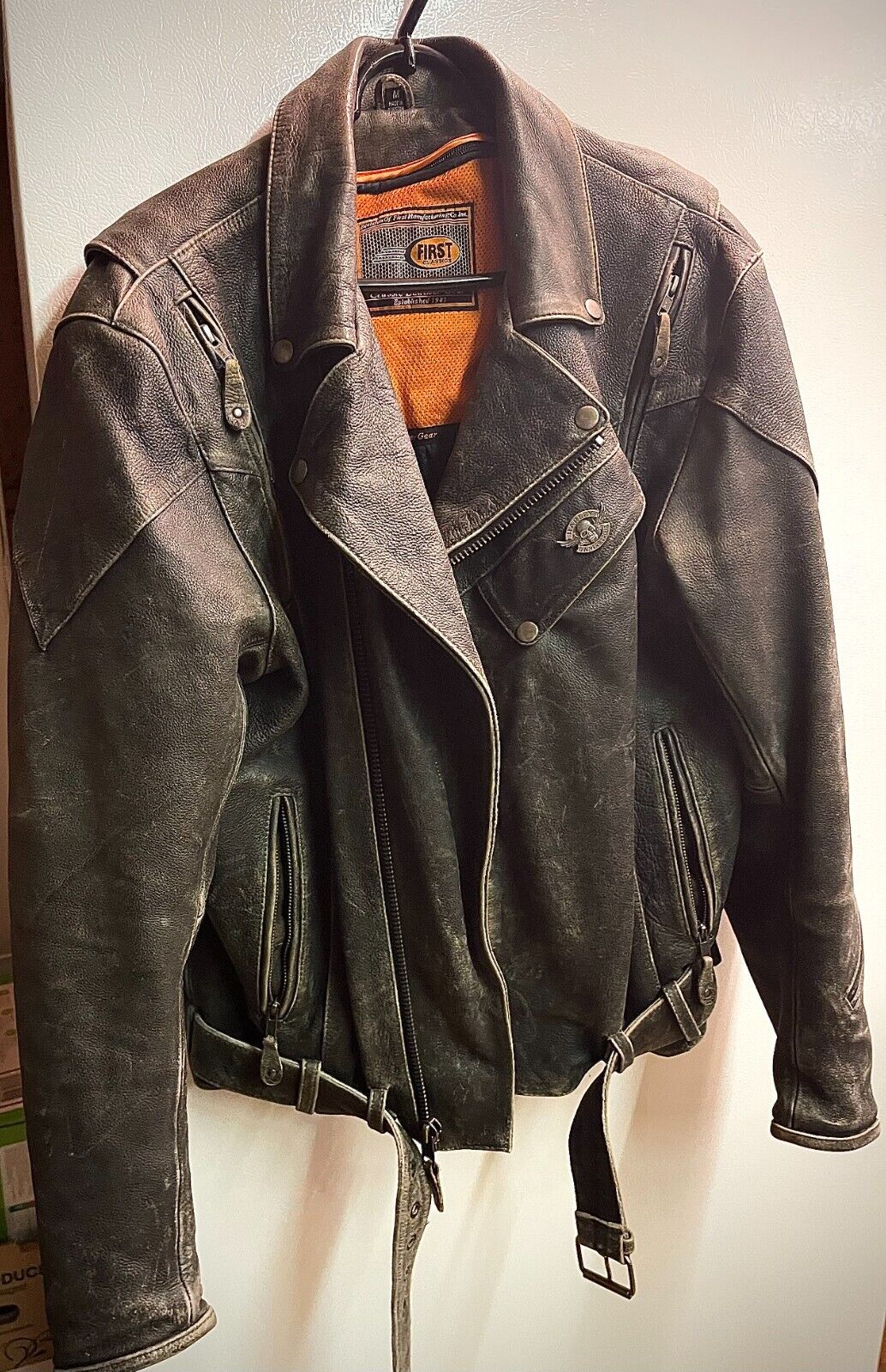 first gear motorcycle jacket/ vintage look (new)