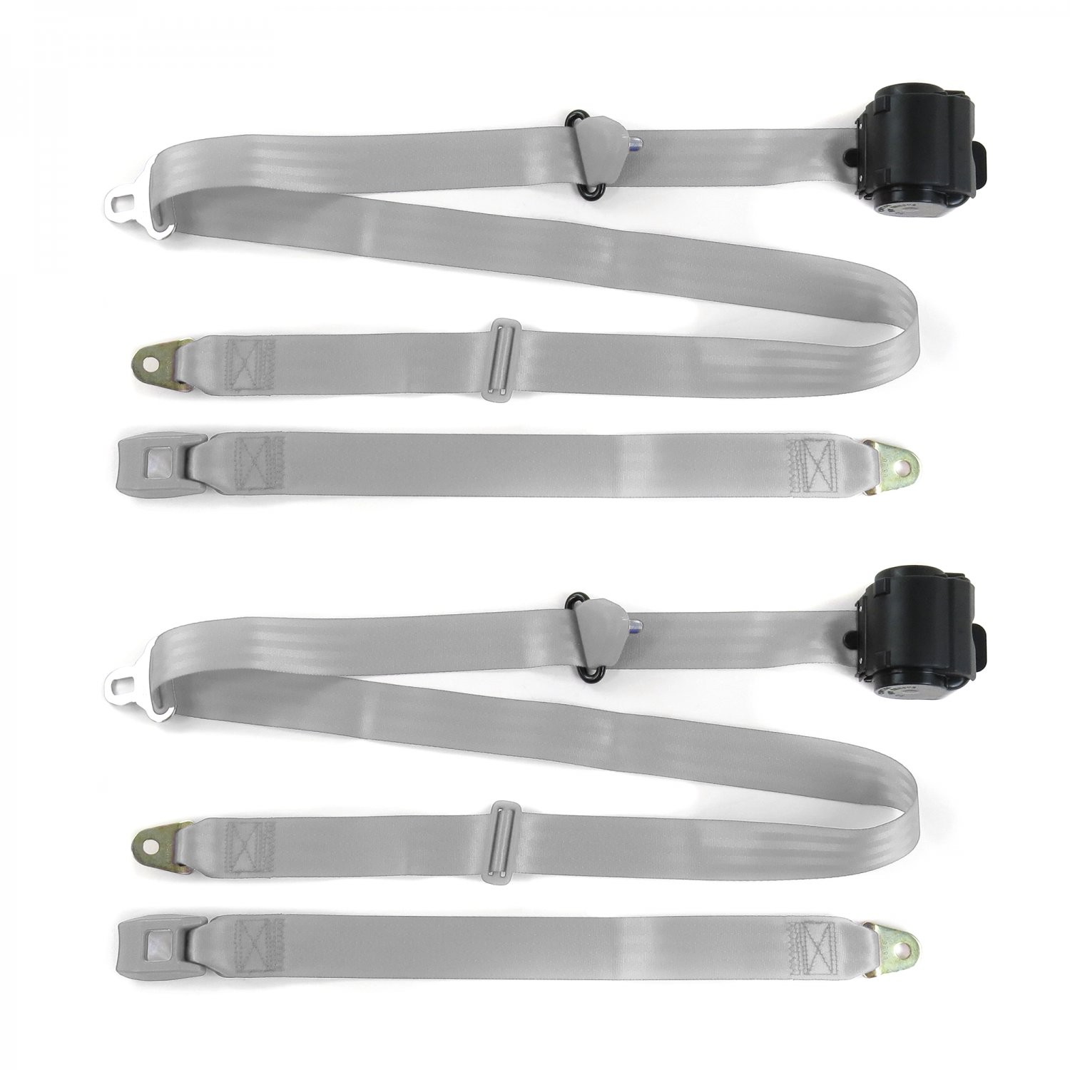 Early Cars 1933 - 1934 Standard 3pt G/G Retract Bucket Seat Belt Kit-2 Belts 