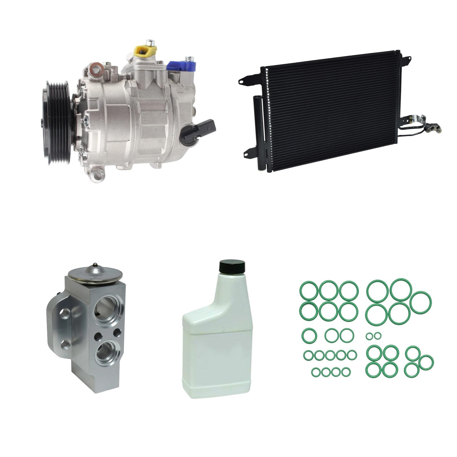 AC Compressor & Condenser Kit Fits Volkswagen GTI Jetta 2006-2015 KTC646-2