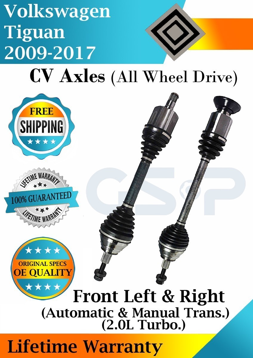 GSP OEM Front CV Axles For 2009-2017 Volkswagen Tiguan 2.0L 4X4 Automatic/Manual