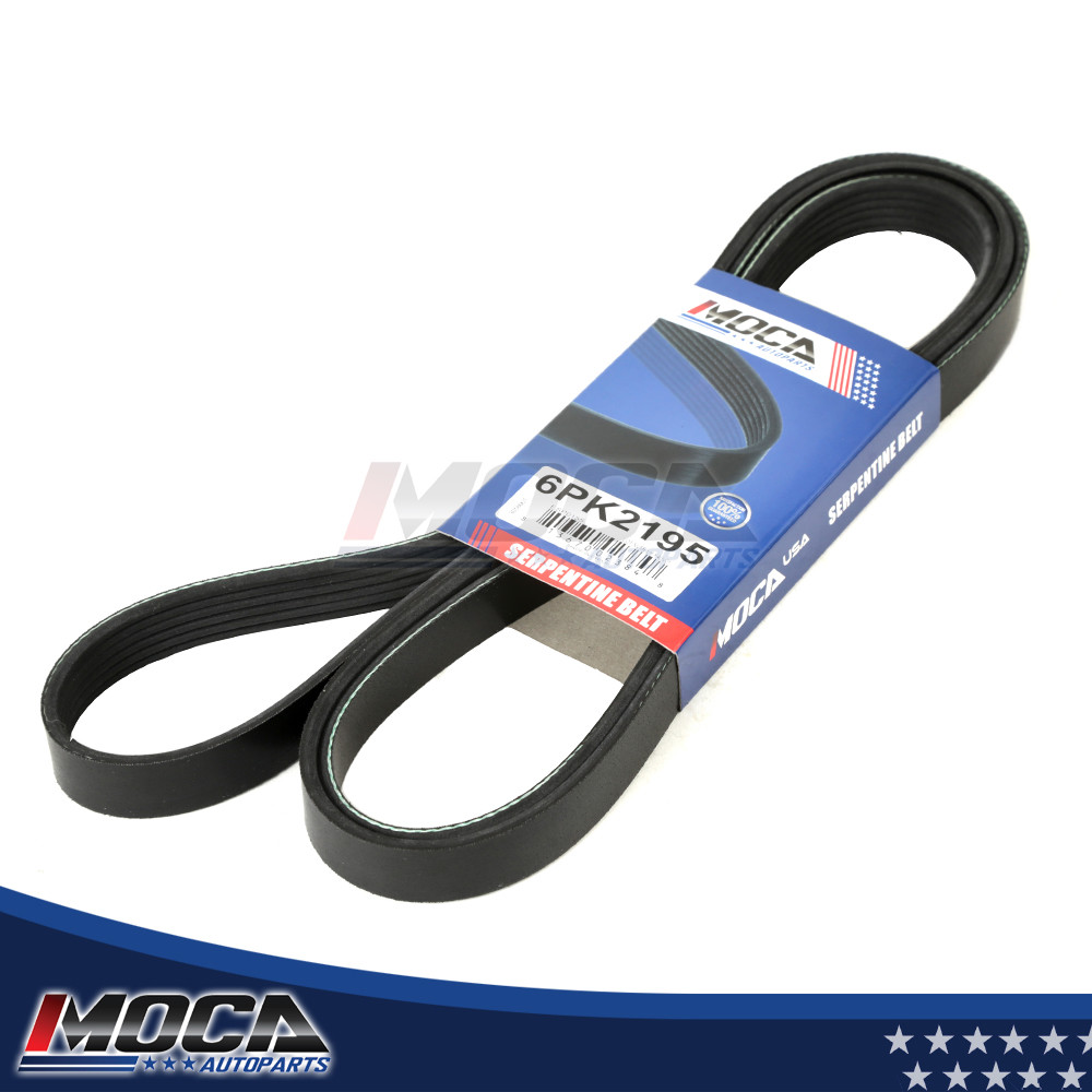 Serpentine Belt Fits Chevrolet Ford Jeep Buick Oldsmobile Pontiac 6PK2195 EPDM